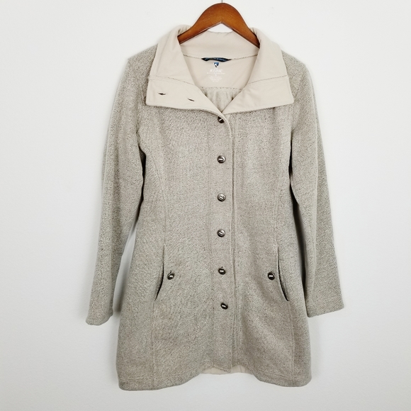 Kuhl Jackets & Blazers - KUHL tan button up fleece pea coat